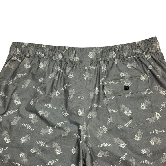 Rails Aloha Pineapple Kian Swim Trunks Short 2XL XXL Kian Gray NEW - Picture 7 of 12
